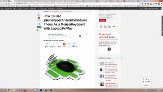 How To Use Iphone-Ipod-Android-Windows Phone As a Mouse-Keyboard With Laptop-Pc-Mac