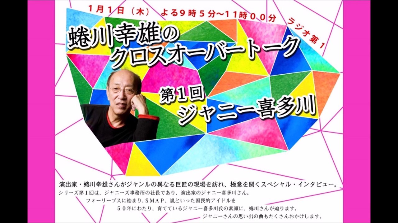 蜷川幸雄のクロスオーバートーク@「第1回 ジャニー喜多川」【前半】