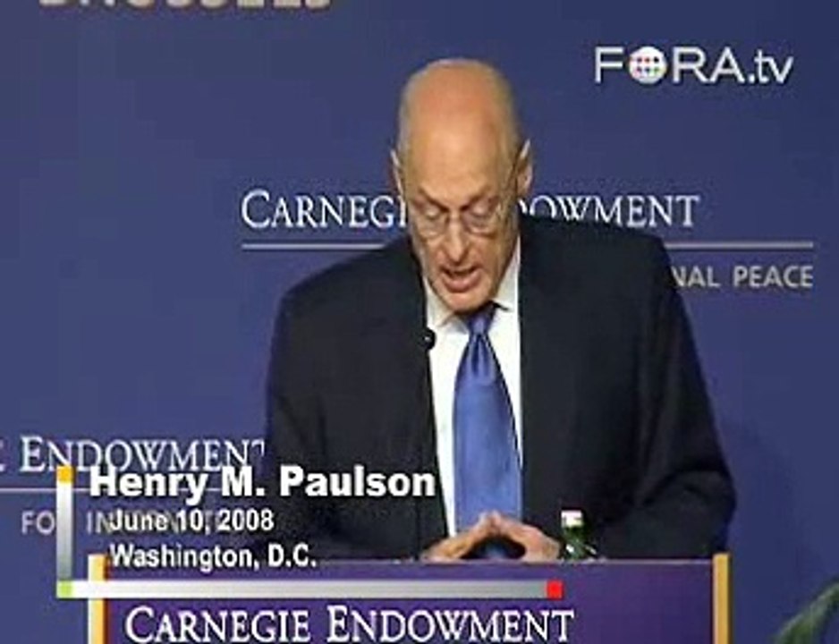 Henry Paulson Challenges China on Energy Issues