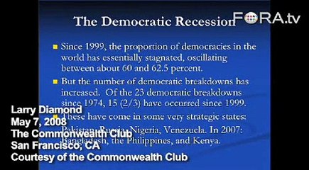 Larry Diamond on Democratic Recession