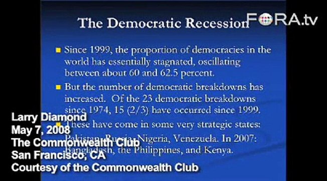 Larry Diamond on Democratic Recession