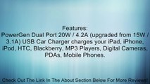 PowerGen 4.2Amps / 20W Dual USB Car charger Designed for Apple and Android Devices Review