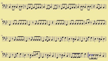 [ Bassoon ] Glad You Came - The Wanted - www.downloadsheetmusic.com.br