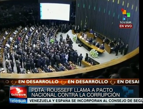 Dilma Rousseff anuncia pacto para combatir corrupción en Petrobras