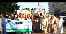 Sindh Govt Municipal Employees protest against PPP Govt 02-01-2015