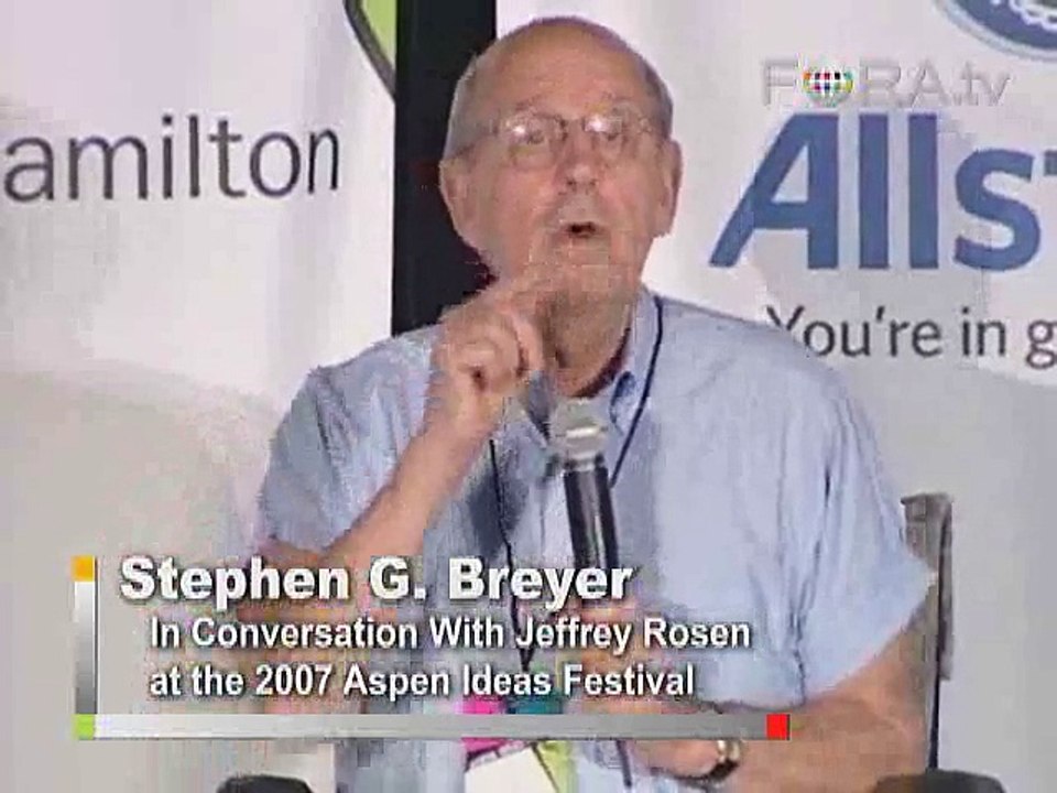 Stephen Breyer on Judicial Restraint