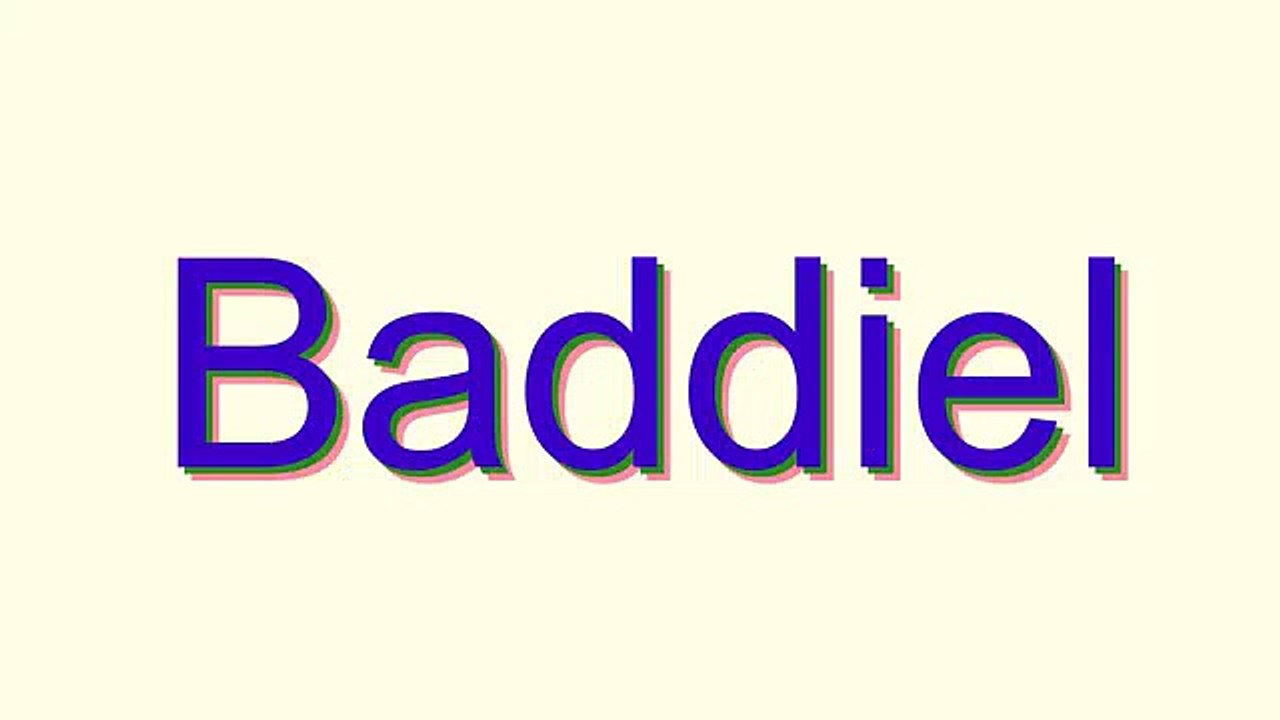 How to Pronounce Baddiel