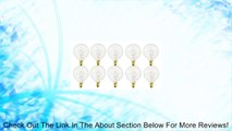 Triangle Bulbs T20633-10 60-watt G165 Decorative Globe E12 Candelabra Base Light Bulbs, Crystal Clear, 10-Pack Review