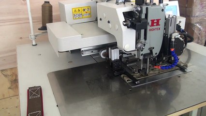 Processus automatisé de la couture ceinturon militaire