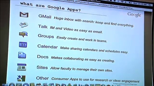 Julia Stiglitz: Introduces Google Apps for Education