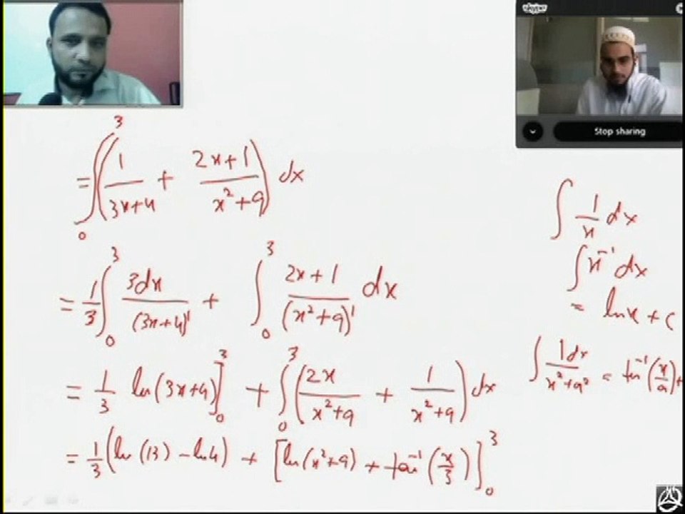 Further maths Topic integration1