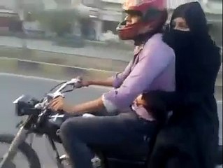 Boy Wheeling On Bike With Girl-Pakistani-Masti