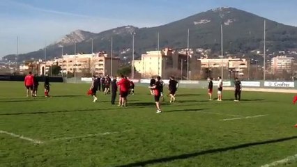 Rugby : le RCT au travail avec Bastareaud