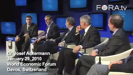 Ackermann Blames Bad Management for Financial Crisis