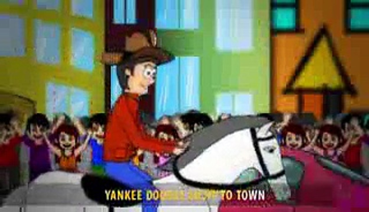 Yankee Doodle Went To Town | American Patriotic Song With Lyrics