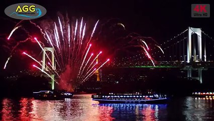 Magnifiques feux d'artifice à Tokyo pour le nouvel an 2015 !