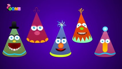 Birthday Cartoon Caps Finger Family | Nursery Rhymes for Children | Cartoon Cap Songs For Babies