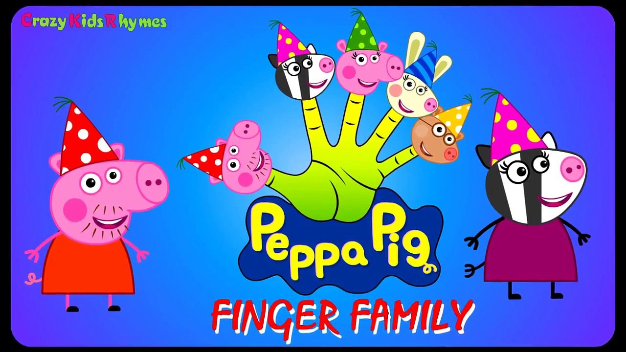 Finger Family Peppa Pig Cartoon Rhyme | Children Nursery Rhyme Toddlers ...