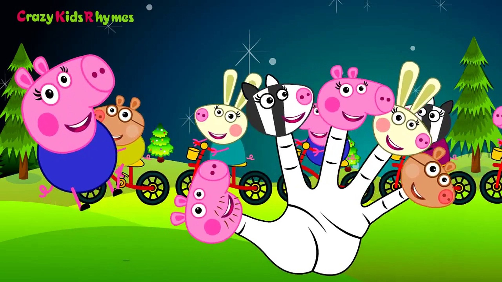 Peppa pig finger family nursery rhymes very funny cartoons new arrivals