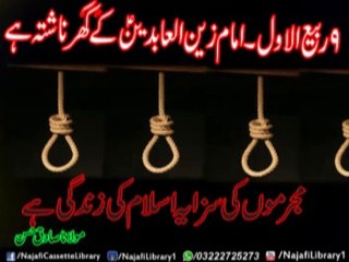 9 rabiul awal ! imam Zainul Aabideen a.s K ghar nashta !! Maulana Sadiq Hassan