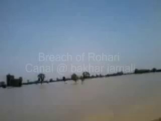 Devastation Of Rohari Canal Breach Near Bakhar Jamali,April 13,2013.