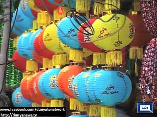 Dunya News - Streets lighten up to celeberate Eid Miladun Nabi