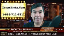 New Orleans Pelicans vs. Houston Rockets Free Pick Prediction NBA Pro Basketball Odds Preview 1-2-2015
