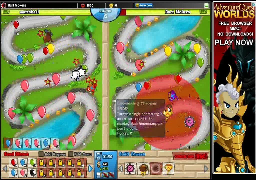 Bloons tower Defence 5 Battle competitive