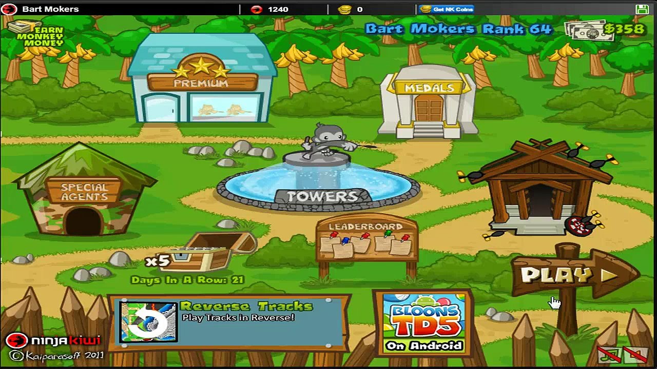 bloons tower defence 5 easy mission monkey lane FAST