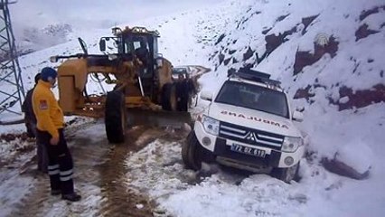 Damdan Düşen Kadına Kar Nedeniyle Zor Ulaşıldı