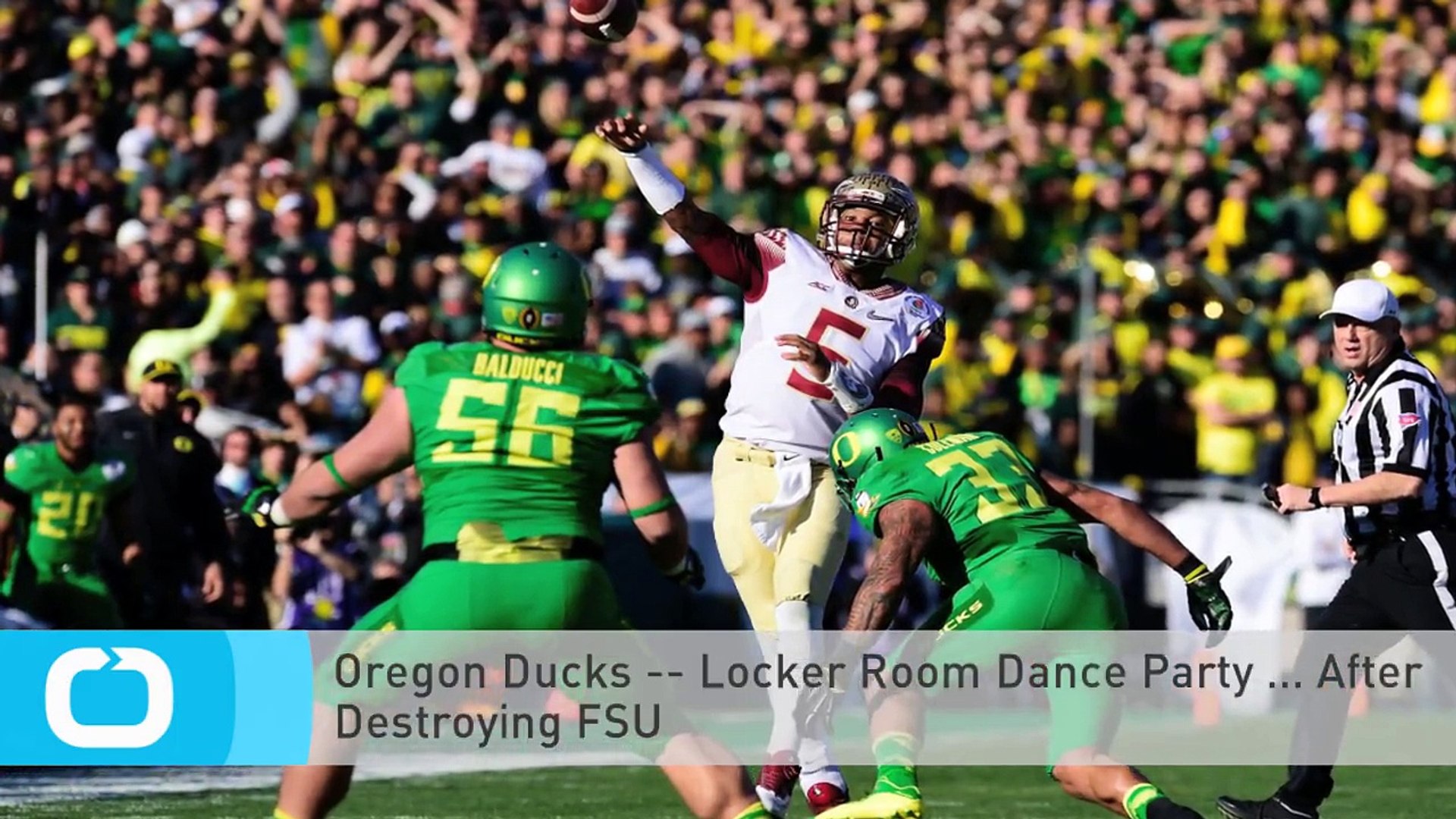 Oregon Ducks Locker Room Dance Party After Destroying Fsu