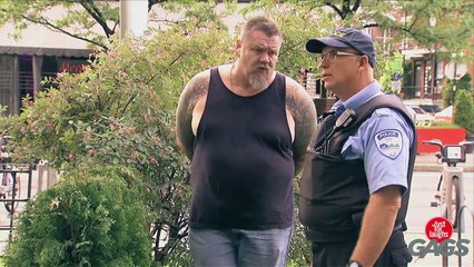 Crazy Cop Tugs at Convict's Wiener