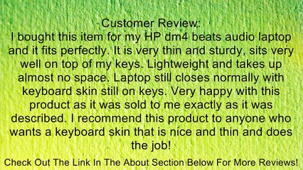 1x Colorful Silicone Keyboard Protector Skin Cover for HP CQ43,CQ57,G6-1xxx series, G6T-1xxx series, G6S-1xxx series, G6z-1xxx series, G4, DM4-3xxx series, DV4-4xxx series, DV4-5xxx series, ENVY 15-3xxx series, ENVY Sleekbook 4t-1xxx series, ENVY Sleekboo