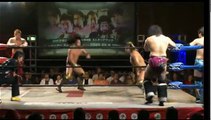 Shuji Kondo, Manabu Soya & Seiki Yoshioka vs. Kaz Hayashi, Hiroshi Yamato & KAI
