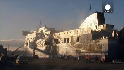 El 'Norman Atlantic' llega a las costas italianas