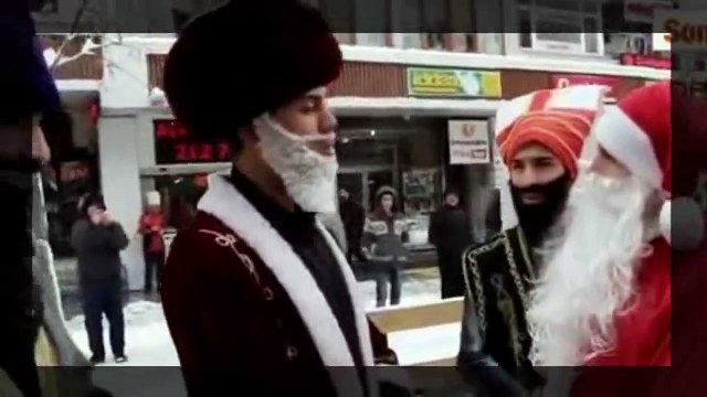 Bolu'da BBP'liler, 'Yeniçeri'ye 'Noel Baba'yı Kovalattı