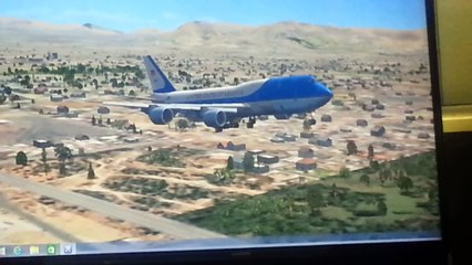 747-800 fsx approach and landing to KLAS
