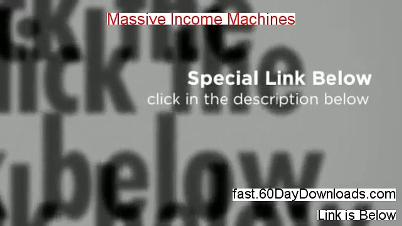 Massive Income Machines Review (First 2014 system Review)