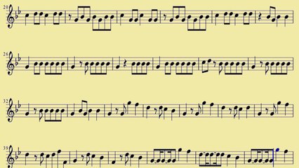 [ Flute ] Glad You Came - The Wanted - www.downloadsheetmusic.com.br
