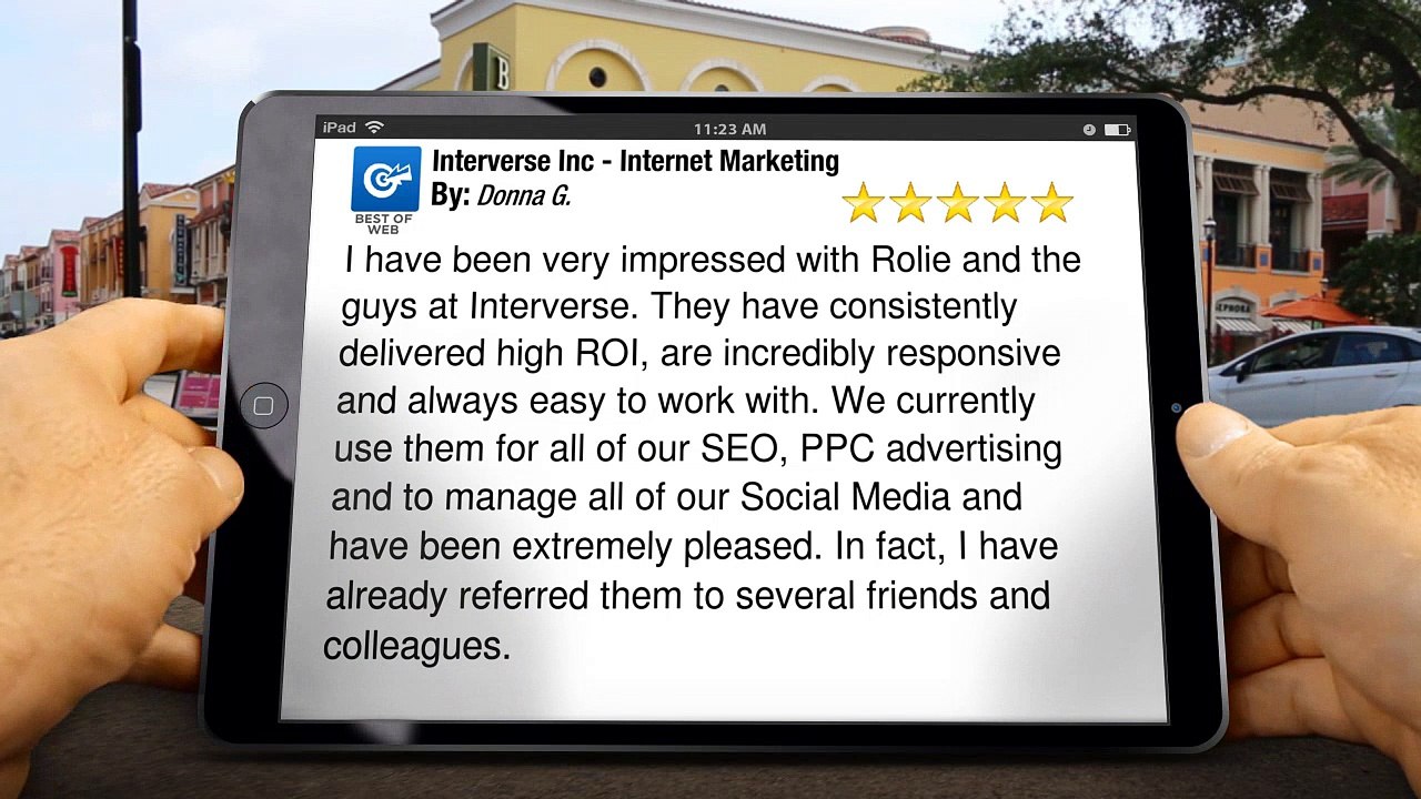Interverse Inc - Internet Marketing Calgary Incredible Five Star Review by Donna G.
