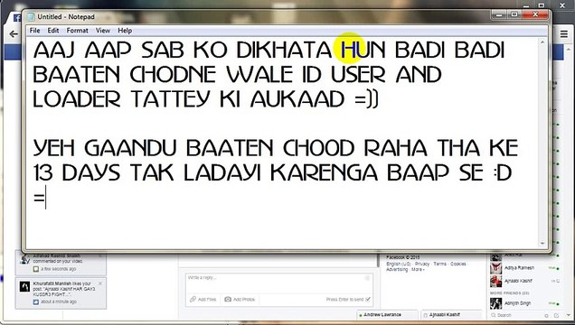 KASHIF 21 HRS BAAD DAMM T0DD GAYA ADHA GHANTA INB0X SE CHUD KE FARARR XD ABHI TAK NAHE AAYA :)) HARDLY FUCKED BY R0NAK =))*