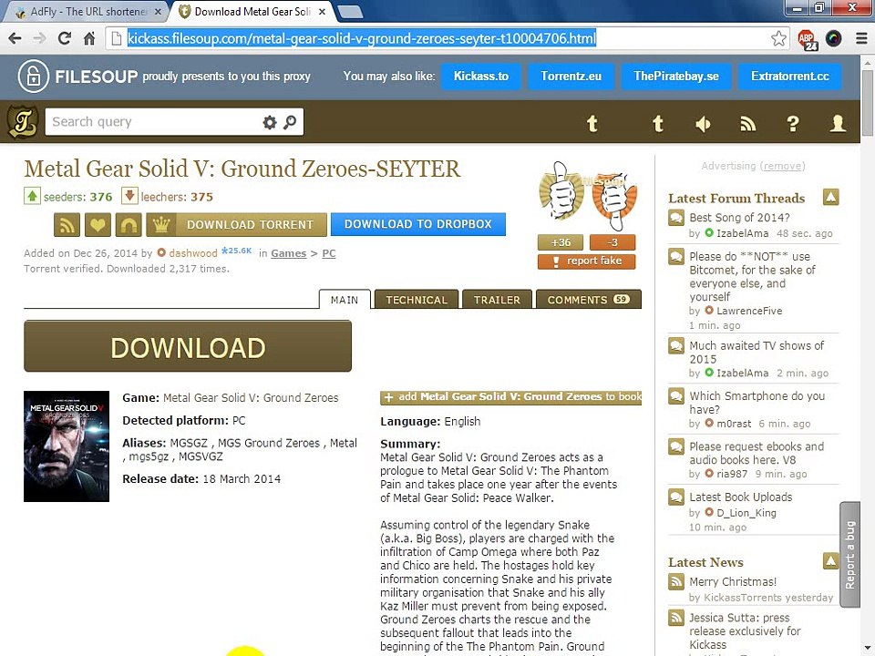 Download Metal Gear Solid V Free and Full 2015