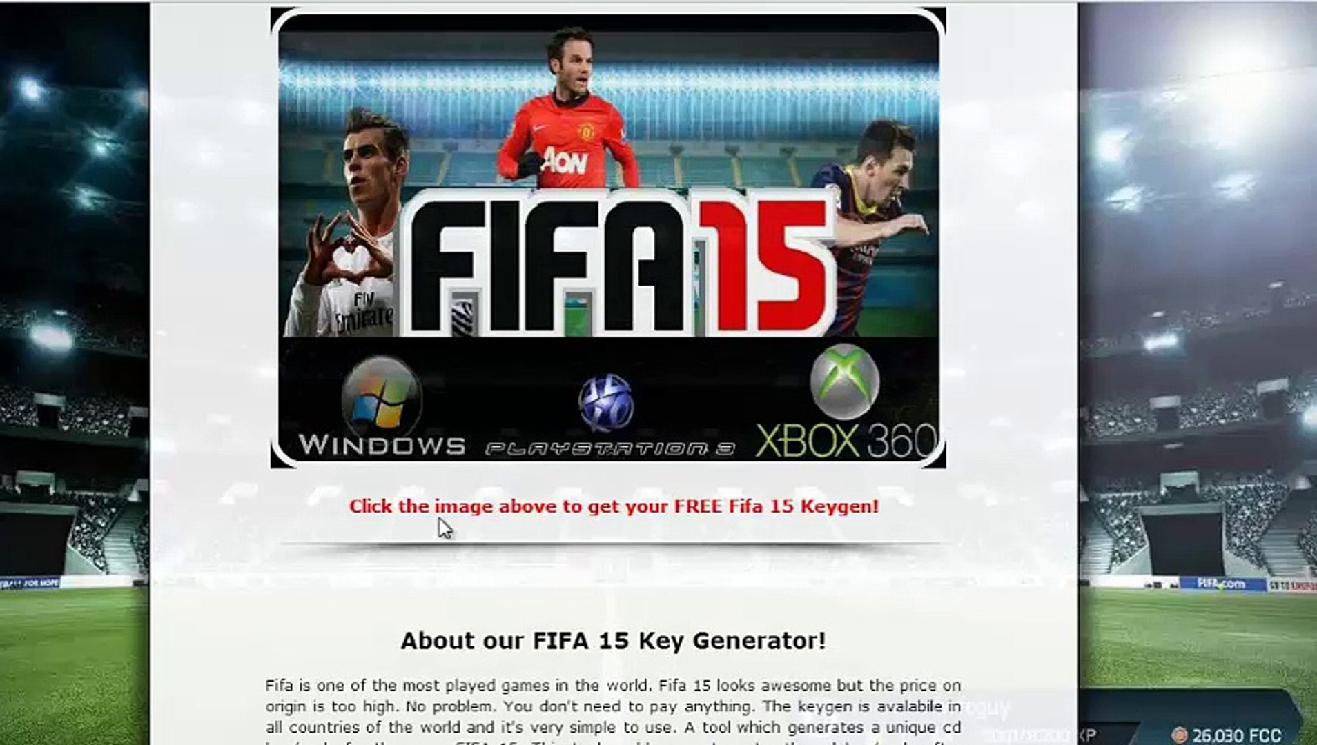 Fifa 15 Key Generator Online - video dailymotion