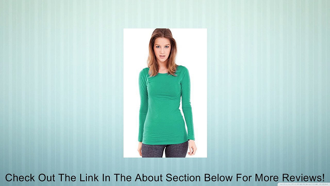 Clothes Effect Women's Plain Long Sleeve T-Shirt Crew Neck Review
