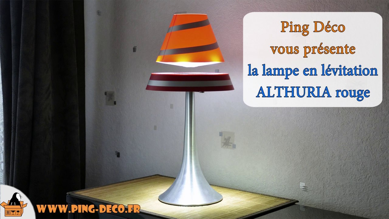 Lampe en lévitation ALTHURIA rouge (WWW.PING-DECO.FR)
