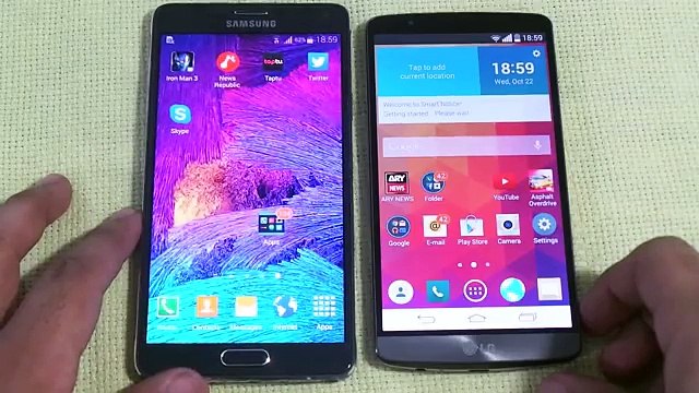 Samsung Galaxy Note 4 Vs Lg G3 Opening Apps & Multitasking Speed Comparison