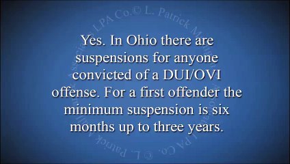Will My License Get Suspended For A DUI In Cincinnati?