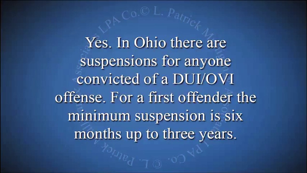 Will My License Get Suspended For A DUI In Cincinnati?