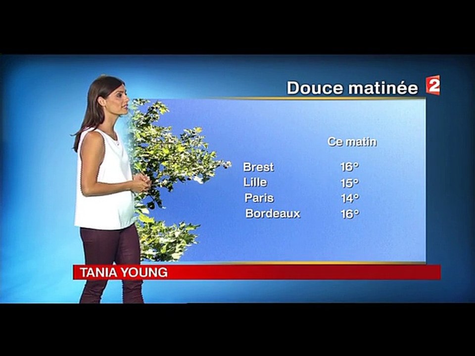 2014 10 19 - TANIA YOUNG - FRANCE 2 - LA METEO