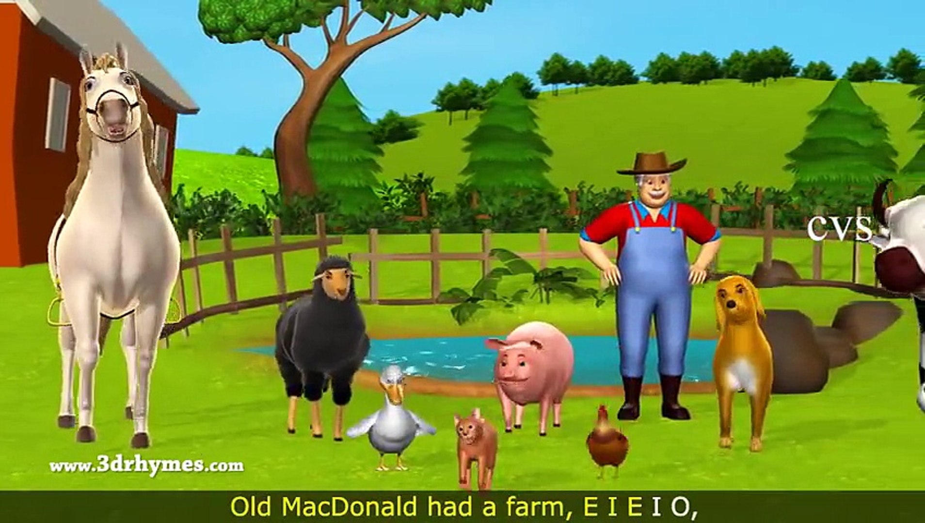 Old MacDonald Had A Farm - 3D Animation English Nursery Rhymes _ Songs for   - video Dailymotion